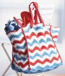 Red White Blue Beach Bag Free Crochet Pattern - Craft ideas for adults ...