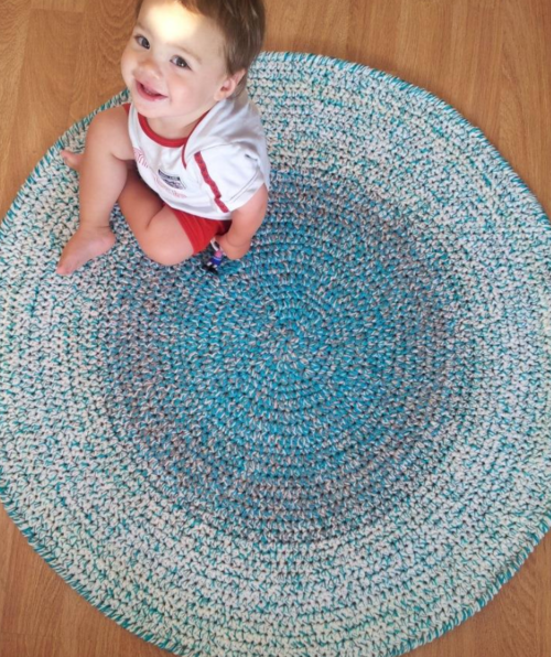 Round Rag Rug Free Crochet Pattern - Craft ideas for adults and kids