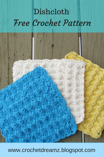 Textured Dishcloth Free Crochet Pattern - Craft ideas for adults and kids