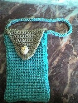 Tunisian Stitch Cell Phone Bag Free Crochet Pattern - Craft ideas for ...